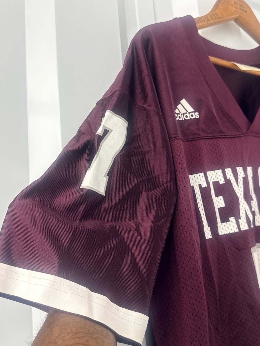 Vintage Adidas Texas A&M Aggies #7 Maroon Football Jersey – Men's Size Medium - Picture 4 of 5